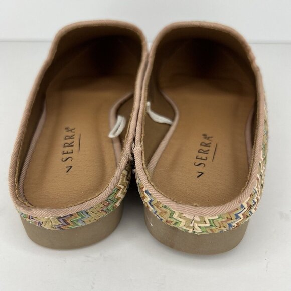 Serra Brown Multicolor Woven Pointed-Toe Mules Womens Size 7 Slip-On Flats - Picture 4 of 10